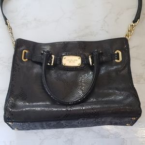 Michael Kors Hamilton Black Snake Skin